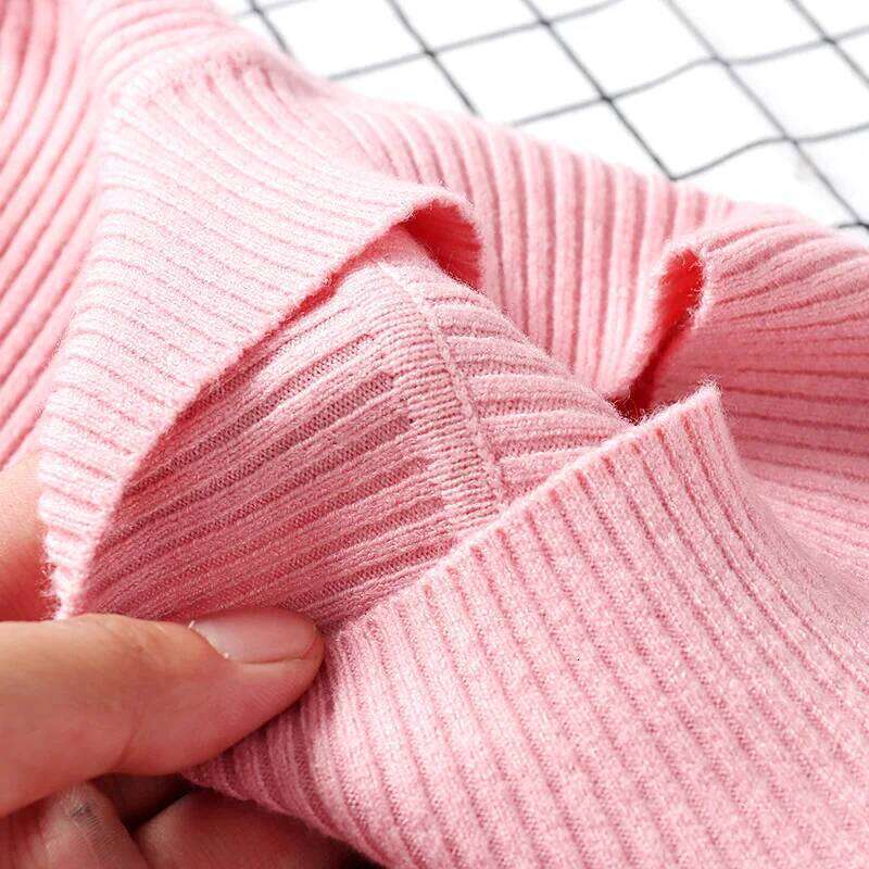 2025 Autumn Winter Long Sleeve Knitted Sweater Turtleneck Ribbed Slim Women Pullovers Soft Warm New Jumper Pullover Z260313