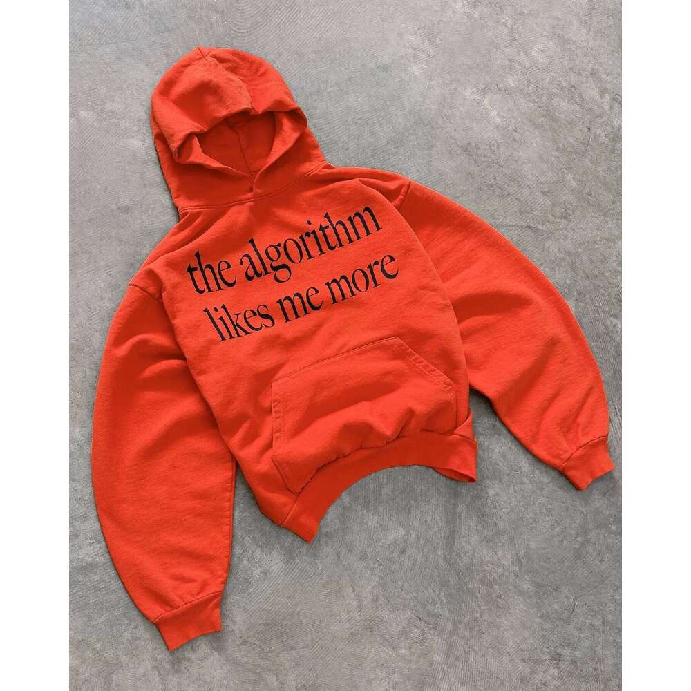 Dance Hip-hop Minimalist Oversized Long Sleeved Hooded Sweatshirt European American High Street Letter Design Top Z260315