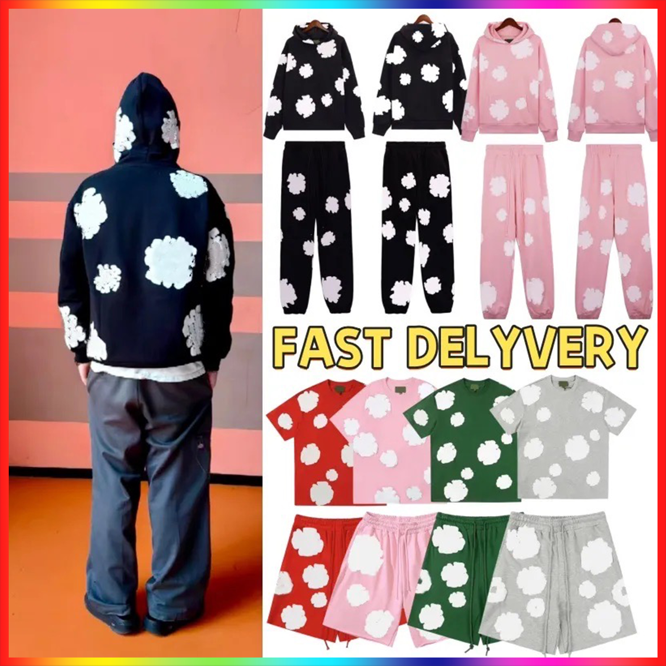 5A Designer Hoodies High Quality Hoodie Pants Men's Sweatshirt Unisex Hoodies Design Summer Shorts T-shirts Fashion Hip Hop pant tracksuit