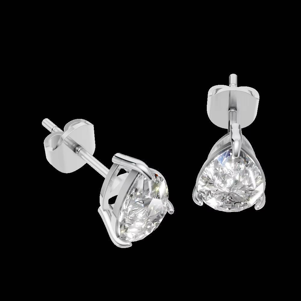 Dazzling 14K Solid Gold Moissanite Earrings Women Solitaire Pear Cut Studs Wedding Party Gift High End Luxury Jewelry