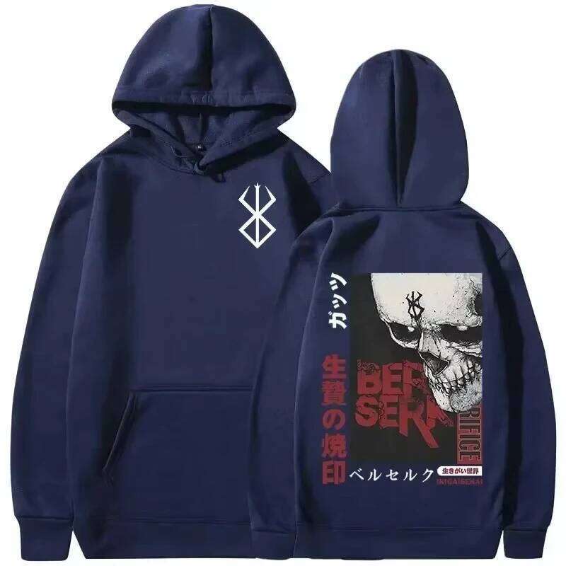 Men's casual hooded sweatshirt anime Berserk legend GutsSwordsmanCascaZodd sacrifice mark print autumn and winter adult pullover Z260314