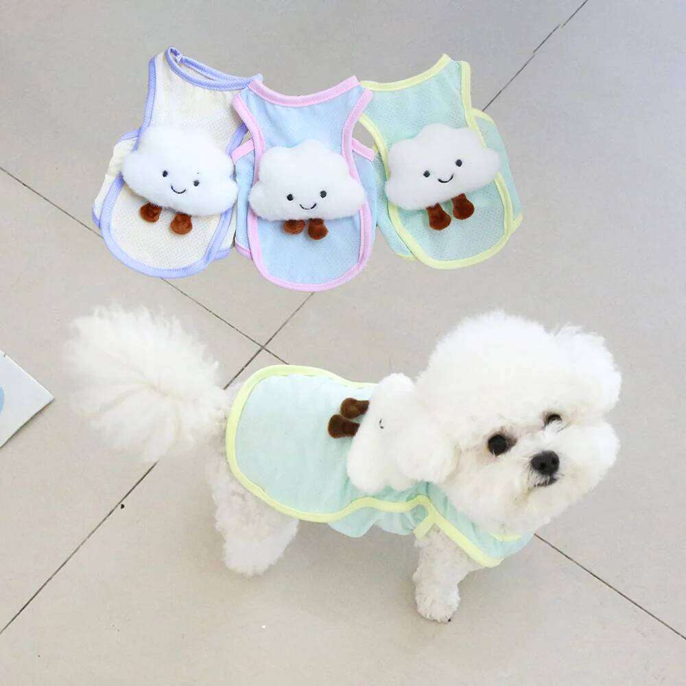 Pet Summer Cool Vest Cloud Decoration Breathable Cooling Dog Clothes Bamubi