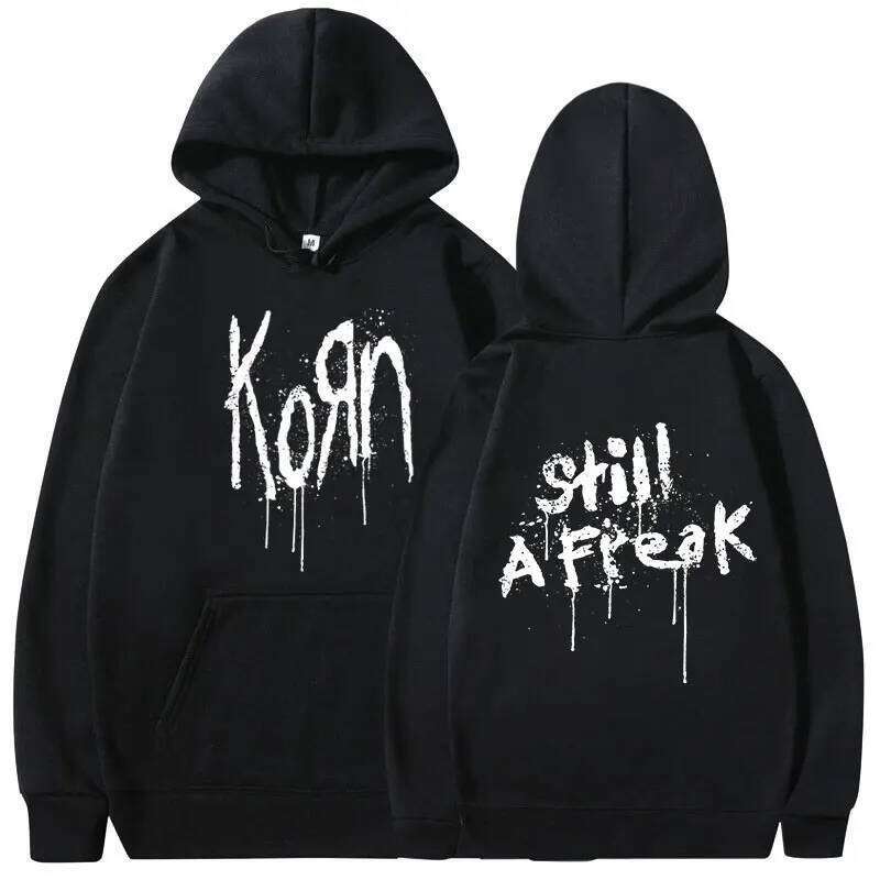 Korn Music Concert Rock Band WORLD TOUR Hoodie Men's Vintage Metal Gothic Oversized Sweatshirt Punk Hip Hop Hoodies Streetwear Z260314