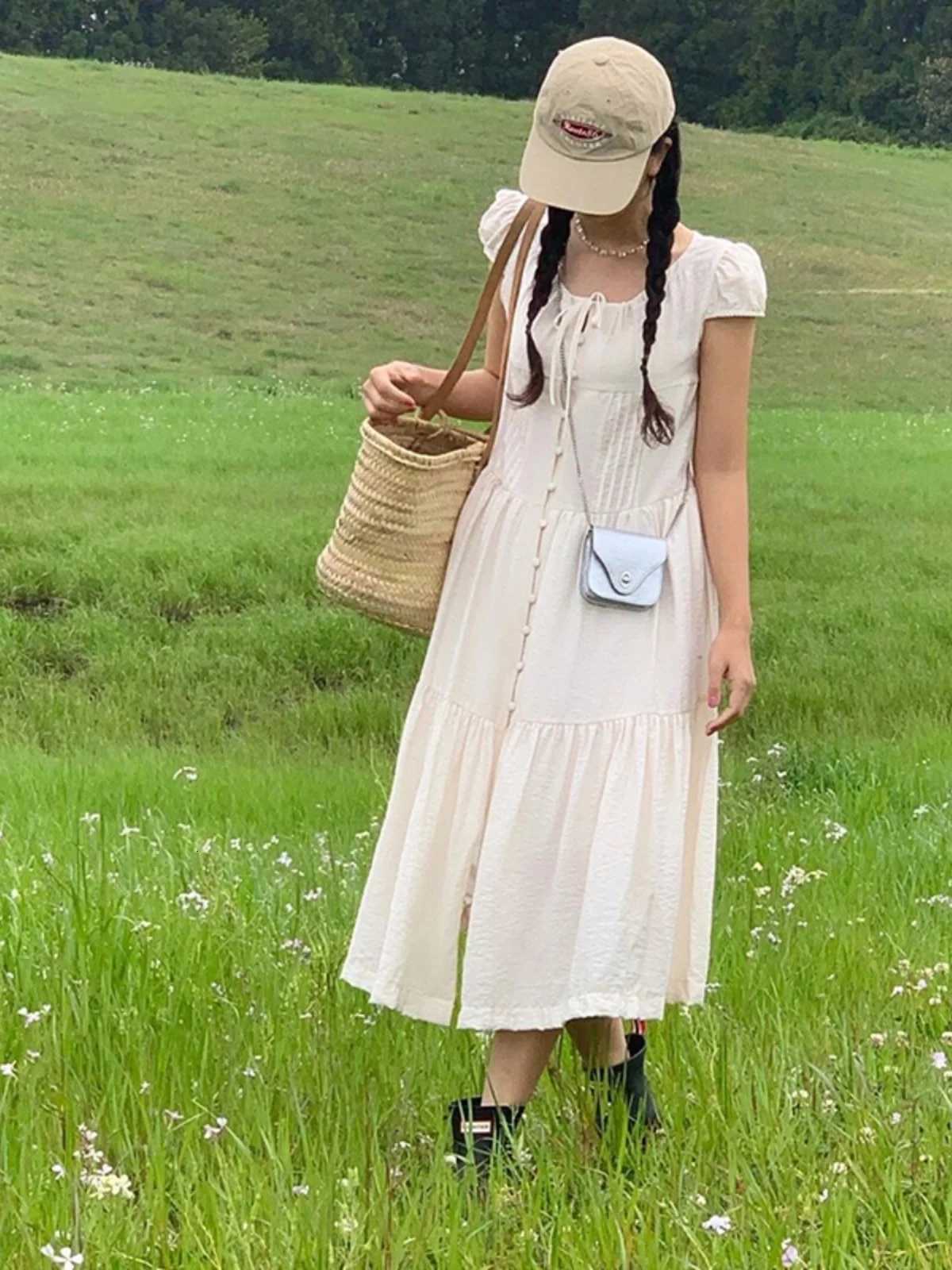 Spring 2025 Chic A-Line Dr Korean Sle Long Svel Womens Faionable Gown Ele Personali Commute Suitable DrT260314