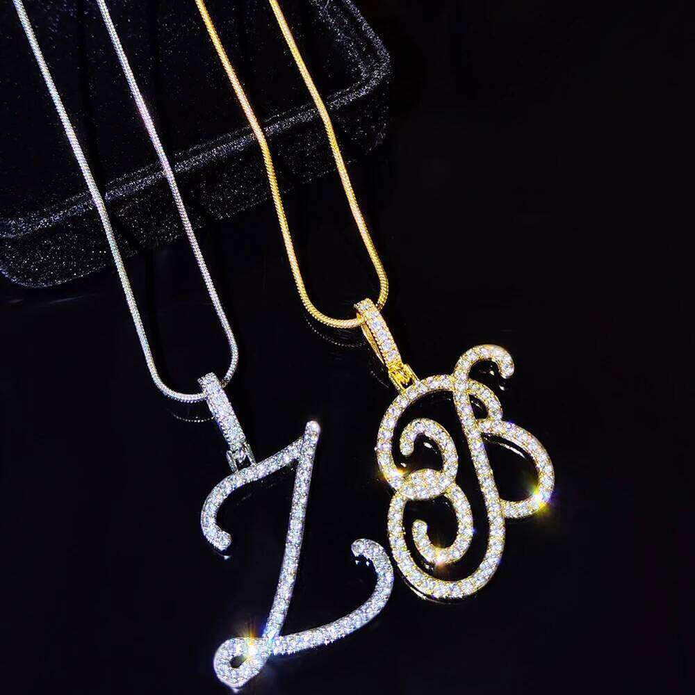 Flatfoosie New A-Z Cursive Initial Name Pendant For Women Simple Rope Chain Letter Necklace Fashion Jewelry Gift H260312