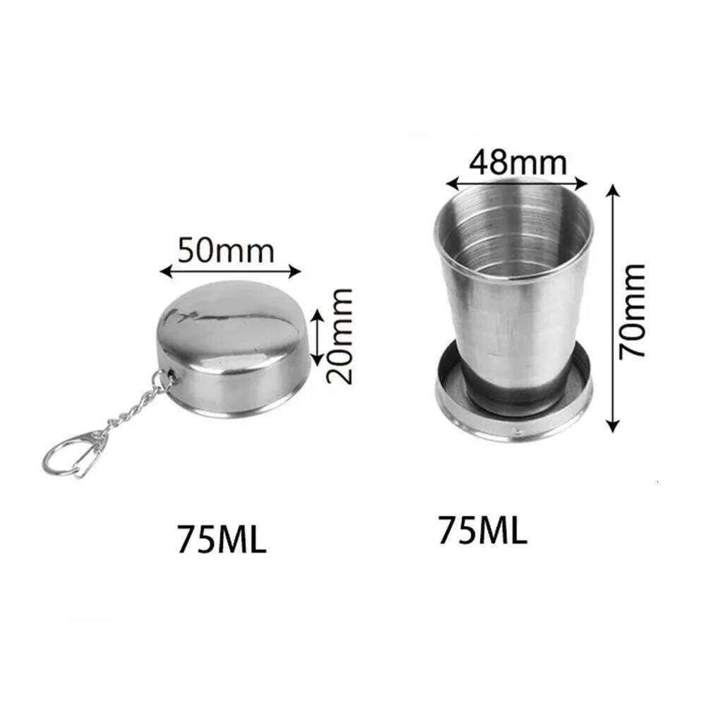 Portable Stainless Steel Telescoping Cup Perfectly Designed for Camping Hiking and For Outdoor Beverage Enjoyment Z260314
