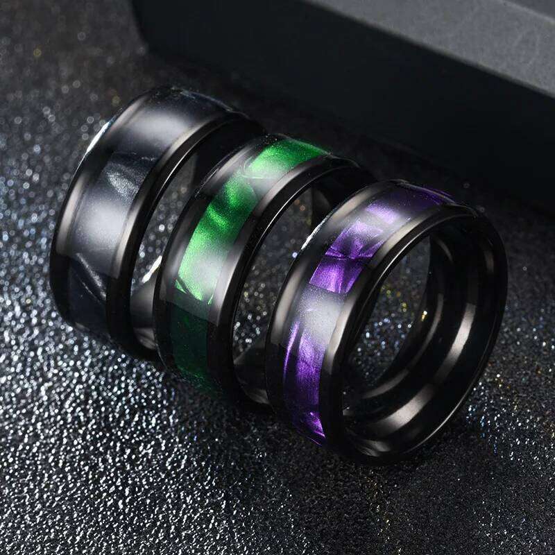 Autumn and Winter New Style Fashion Couple Romantic Women Ring Trendy Men Stainless Steel Rings Wedding Band Jewelry H260312