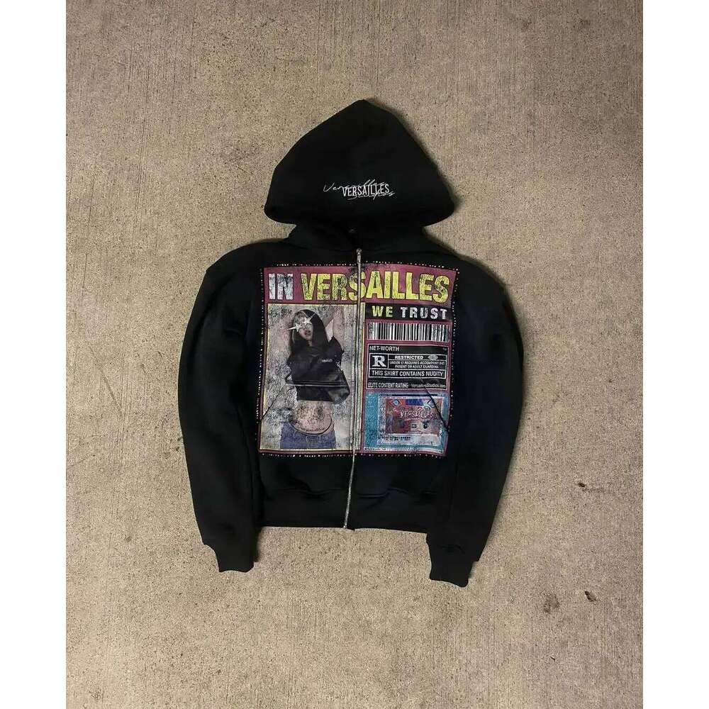 Y2K Gothic street clothing pattern printed casual sportswear K trendy clothes retro fashion men and women hoodie Z260314