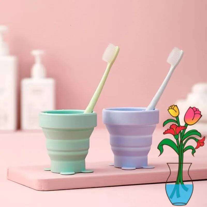 Portable Travel Folding Silicone Foldable Traveling For Outdoor Pet Camping Drinkware Water Cup Z260314