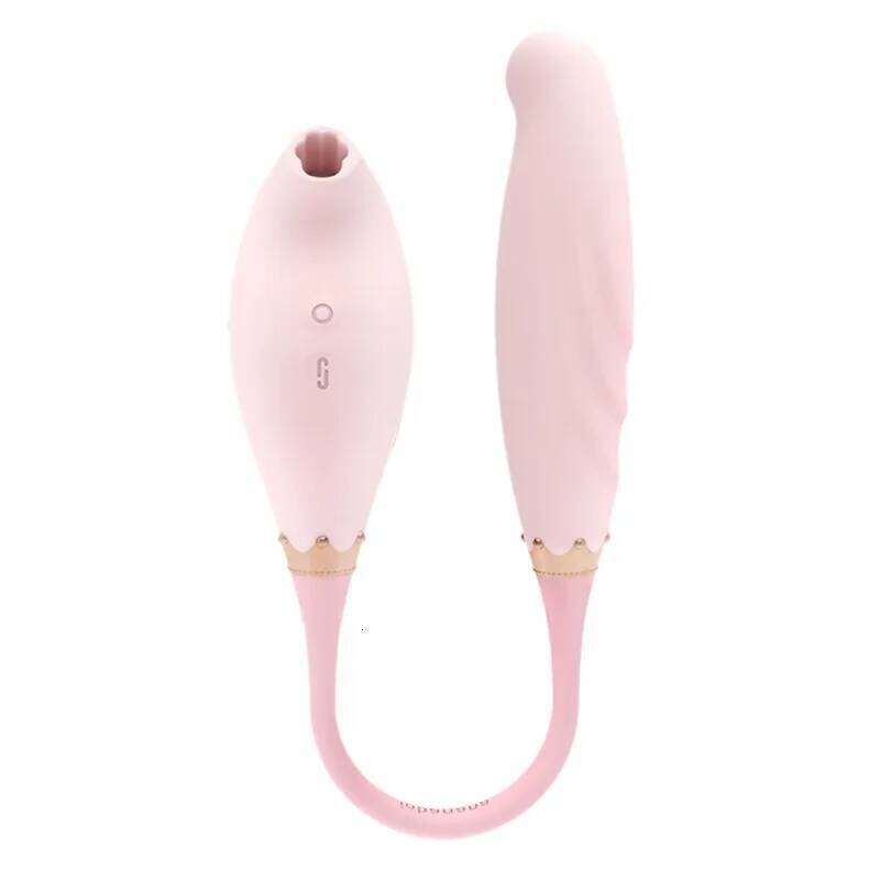 Leten Masturbation G Spot Electric Meow Queen Scepter Sucking Vibrator Water Proof Two Headed Jumping Egg 360Bending Silicone 26H0313