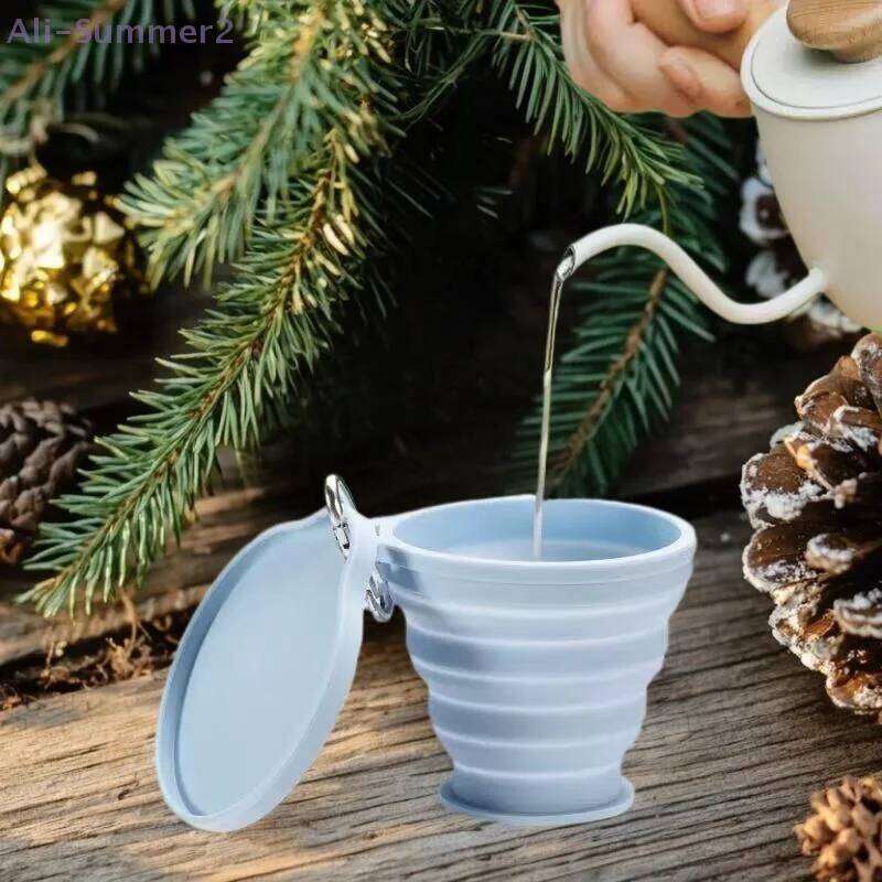 {MX} 180/260ml Heat Resistant Silicone Folding Drinking Portable Water Coffee Mug Travel Camping Mouthwash Cup Z260313