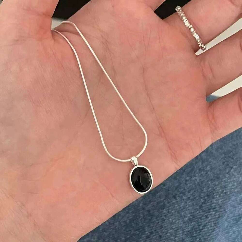 Silver Moonlight Stone Necklace for Women Girl Geometry Minimalism Office Jewelrye Gift Dropshipping H260312
