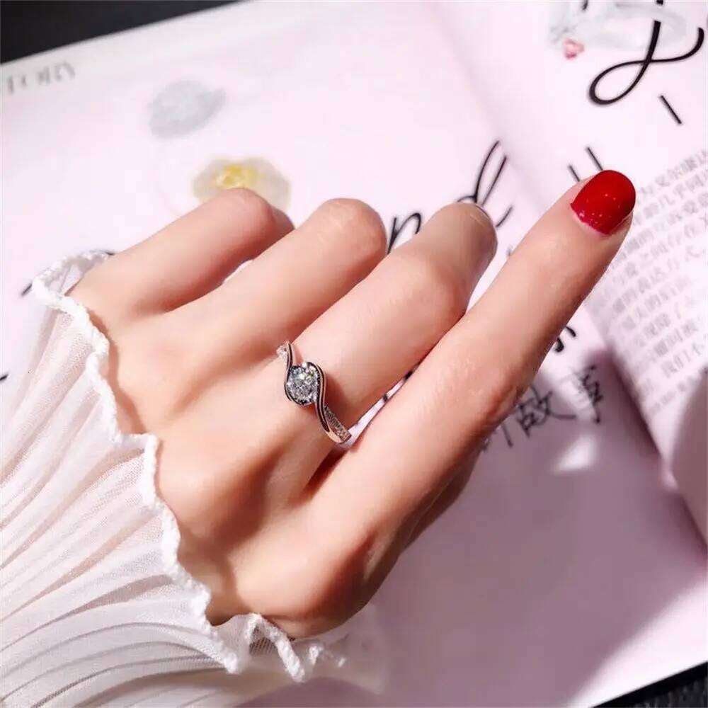 Sparkling 925 Silver Rings Women Shinning White Sapphire Wedding Ring Cubic Zirconia Jewelry Gifts Size 6-10 Elegant H260312