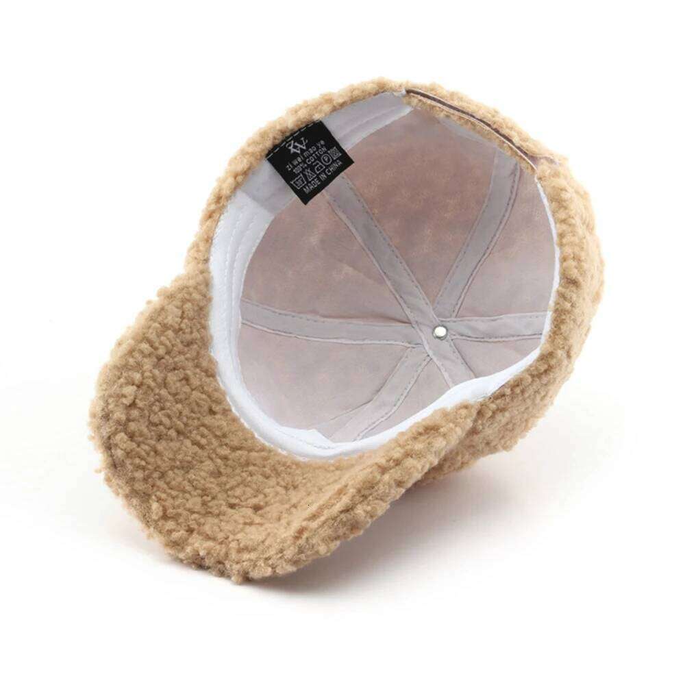 FS Warm Winter Baseball Hat For Men Outdoor Windproof Thick Women Lambswool Caps Stylish Khaki Pink Letter Hip Hop Cap Bone 2025 Z260314
