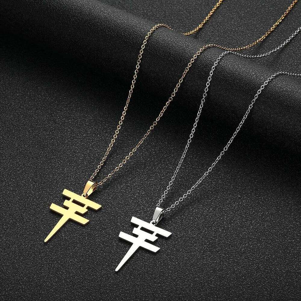 Tokio Hotel Pendant Necklace for Men Women Kpop Collar Collares Para Mujer Choker Stainless Steel Jewelry Korean Fashion Chain H260312