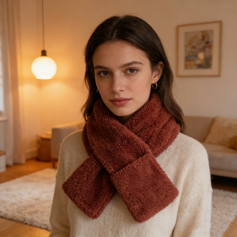 Cozy Winter 3-in-1 Plush Hat Scarf and Gloves Set Multifunctional Warm Winter Accessory