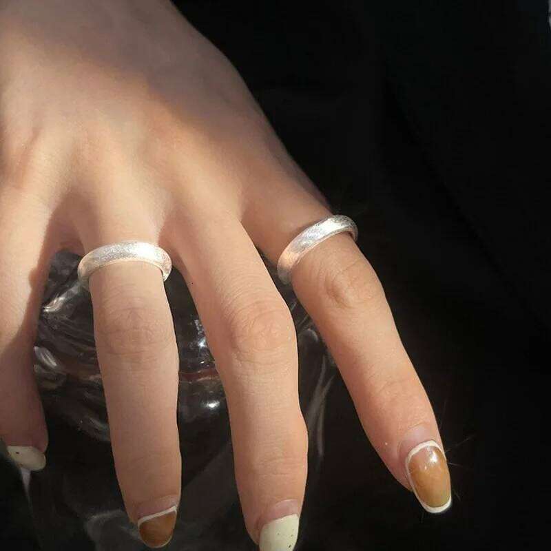 925 Sterling Silver Irregular Bump Narrow Open Rings For Women Female Simple Retro Style Handmade Fine Jewelry Bijoux Birthday H260312