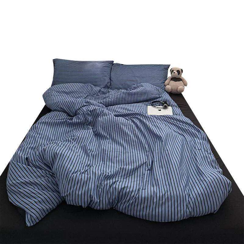 Bed Linen Duvet Cover Comforter Sets Striped Blogger Style Bedding 4pcs Simple Mix Match Student 3pcs Set of Sheets H260312 - view 6