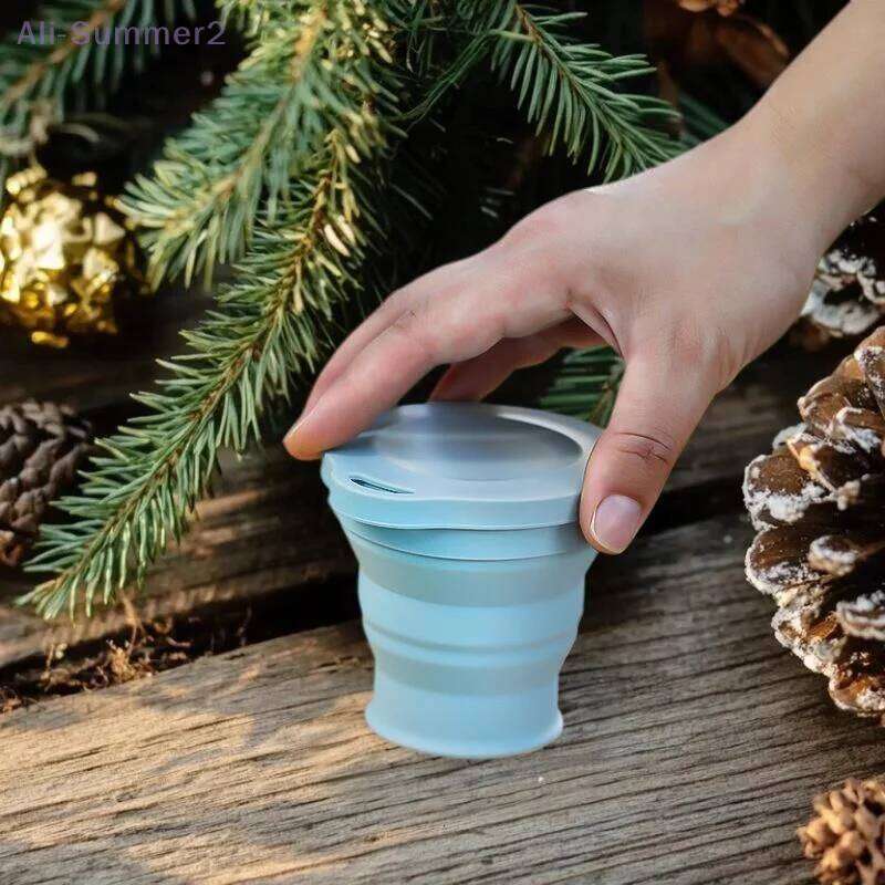 {MX} 180/260ml Heat Resistant Silicone Folding Drinking Portable Water Coffee Mug Travel Camping Mouthwash Cup Z260313