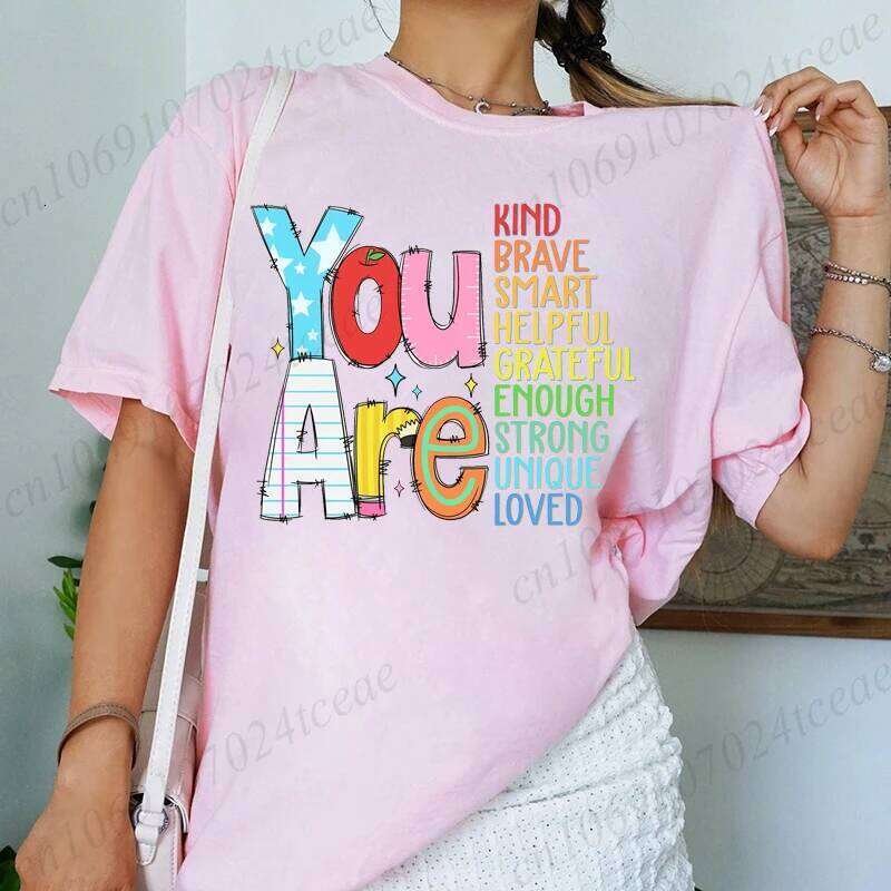 You Are Kinds Shirts for Women Back To School Tees Fashion Casual Teacher Appreciation Tee Trend Retro Women's T-shirts Z260314