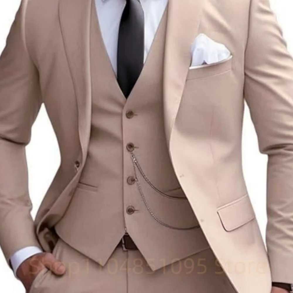 Elegant Mint Green 3 Piece Mens Suit Groom Tuxedos Business Suits Slim Fit Notch Lapel Blazer Vest Pants for Wedding Party Prom M260313