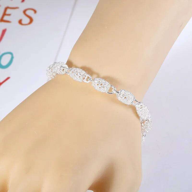 925 Sterling Silver Bead Bracelets For Women Men Luxury Hollow Ball Chain Bracelet Wedding Party Jewelry Holiday Gifts Z260313