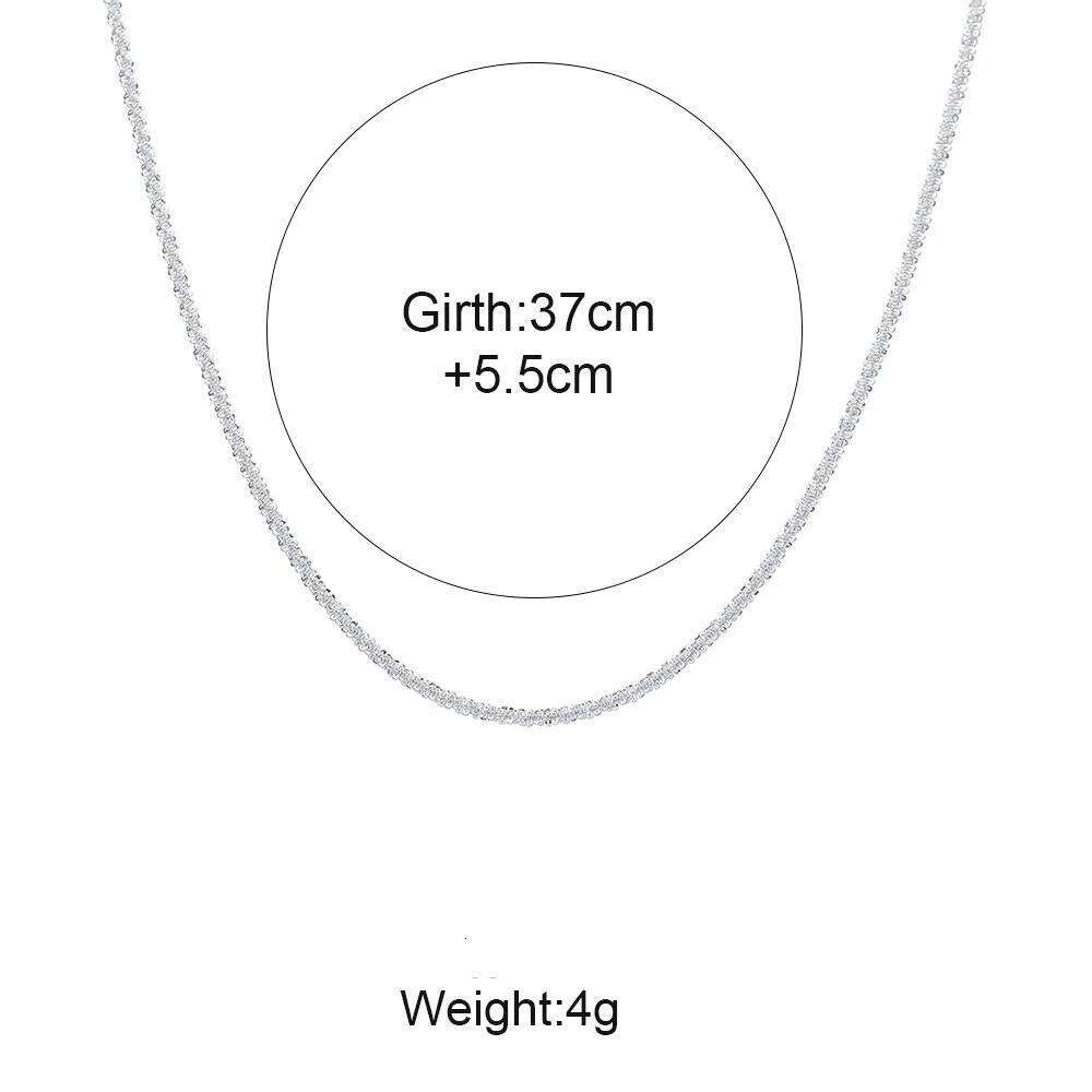 Fashion Minimalist Sparkling Necklace for Women Trendy Silver Color Clavicle Chain Choker Girl Korean Wedding Party Jewelry Gift H260312