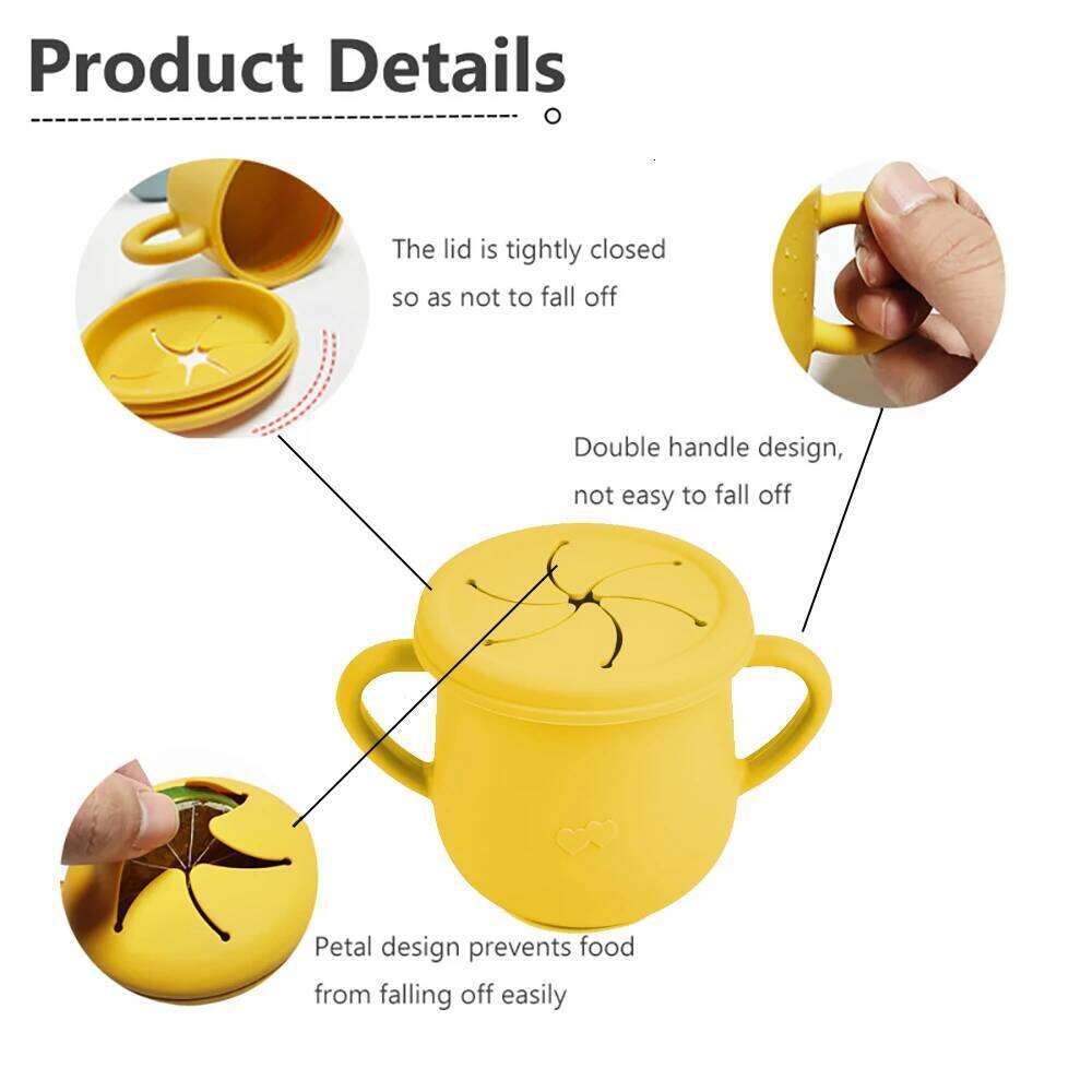 Silicone Baby Straw Cute Training Sippy Cup with Handles, Straws, Lids - Reusable Snack Cups Feeding Supplies for Toddlers Z260314