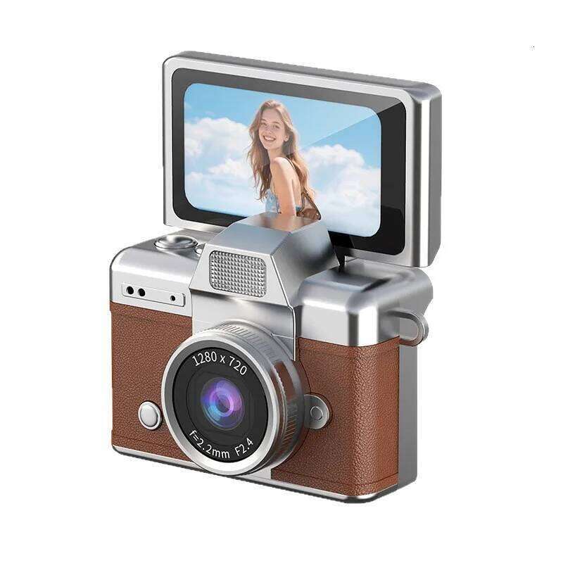 Retro 1.47Inch Flip Screen Keychain Mini Digital HD Pocket Camera for Students Kids Adults Birthdays Gift 26H0313