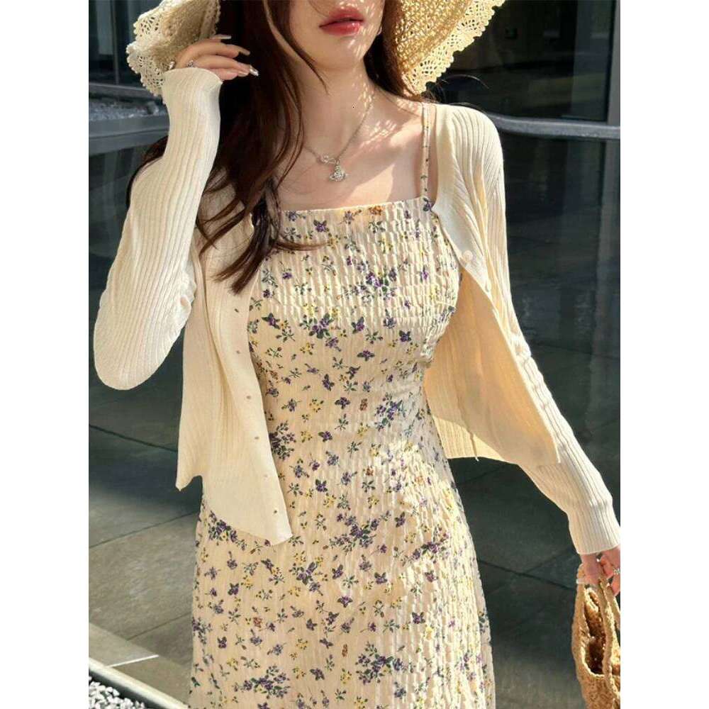 Summer Women Cardigan Korean Elegant Knitted Long Sleeve Female Sweater Tanks Fashion New Slim Ladies Casual Tops Z260313