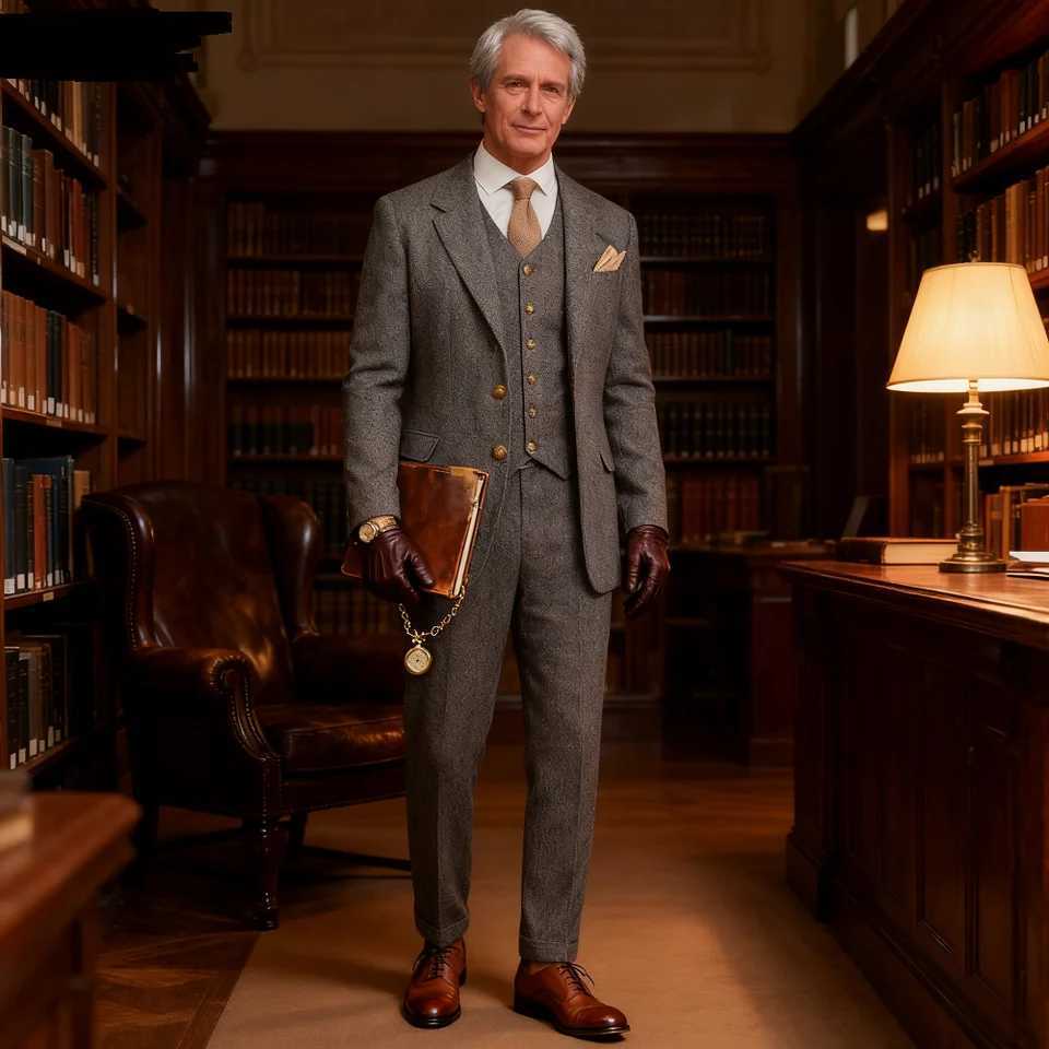 Mens 3-Piece Solid Wedding Tuxedo Slim Fit One-Button Jacket with Shawl Lapel And Vest Pants Set for Groomsmen Formal Dinner M260313