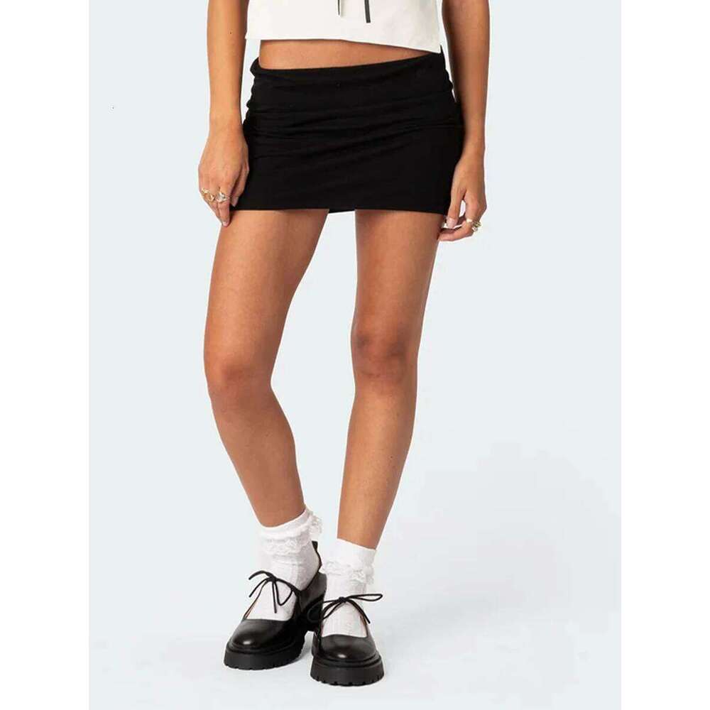 Women Mini Low Waist Solid Fit Summer Bodycon Skirt Clubwear for Daily Party Z260314