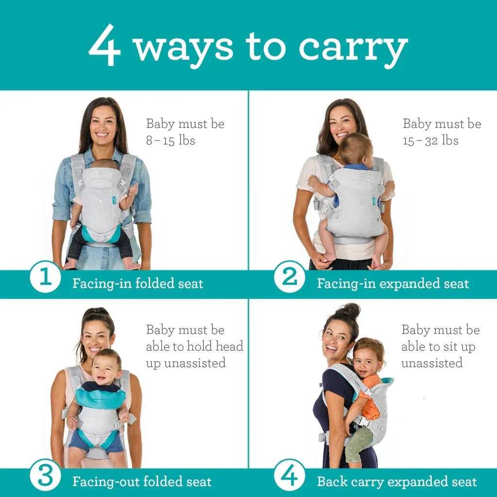 Advanced 4-in-1 Baby Carrier Strap Multifunctional Convertible And Washable Ergonomic Lumbar Stool Baby Carrier Strap X260313