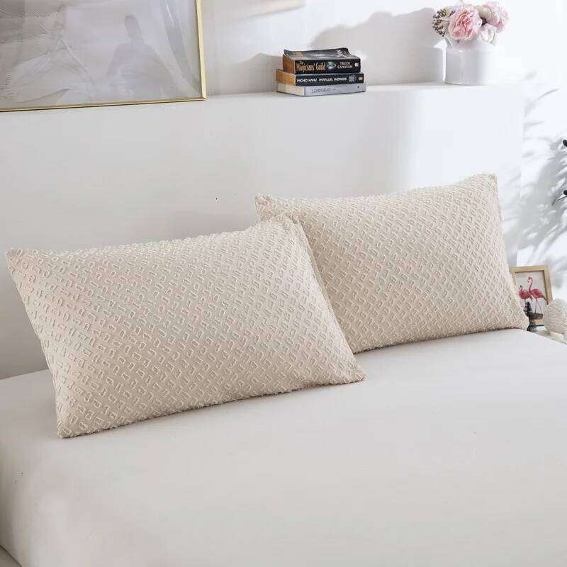 Solid Color Queen King Duvet - Tufted Boho Chic Soft Textured Clipped Microfiber Bedding Set 2/3 Piece Comforter Cover H260312 - view 7
