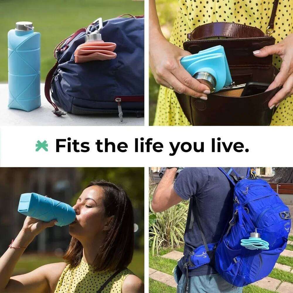 Bottle Portable Creative Silicone Folding Water Cup For Camping Hiking And Traveling Z260313