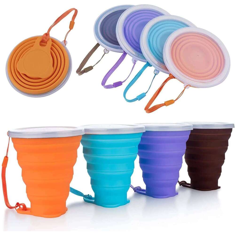 Silicone Foldable Cup Collapsible Telescopic Cute Bottle Outdoor Travel Children Cups Teacups Ware Jug Drink Water Copa Z260313