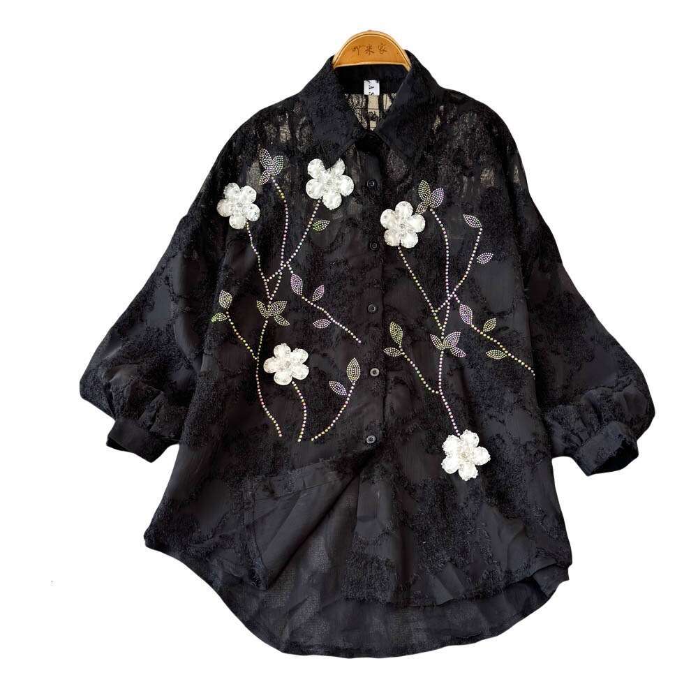 Embroidered White Women's Sunscreen Shirt Jacket Summer Thin Edition a18 2026 New Ethnic Style Open Collar Wool Sweater