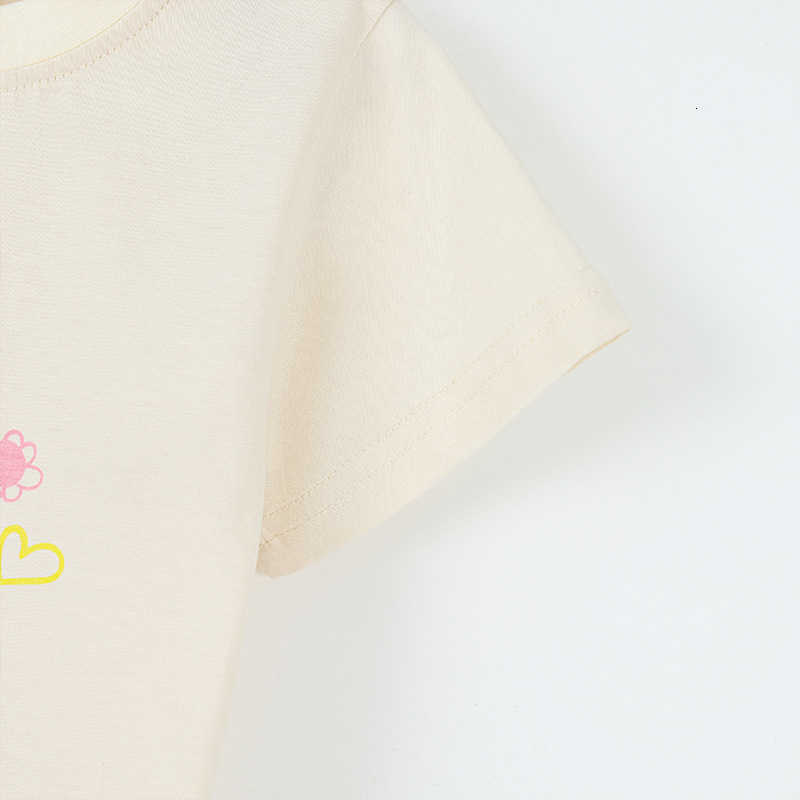 T-shirts Summer New Girls' Short-Sleeve T-Shirt Fashionable Floral Print Children's Round Neck T-Shirt Children's Clothing