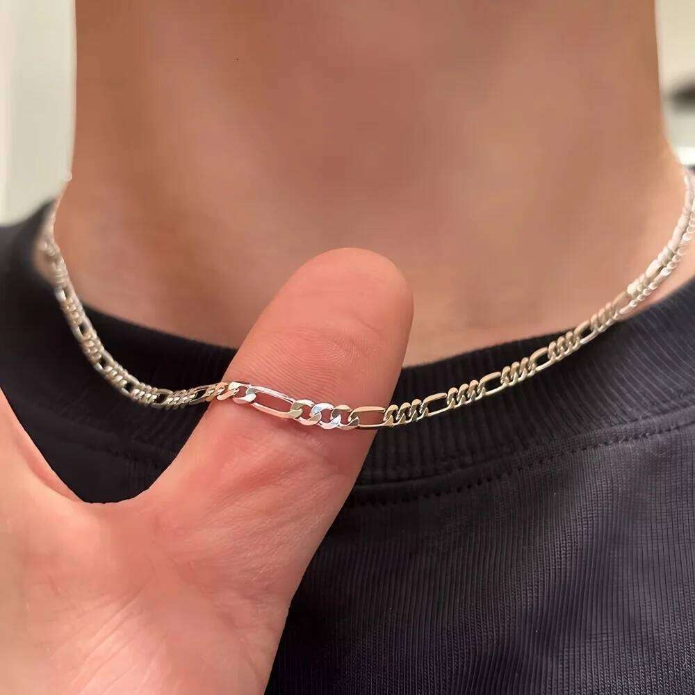 3mm NK Stainless Steel Hip Hop Figaro Men Necklace Fashion Chain Jewelry Accessories H260312
