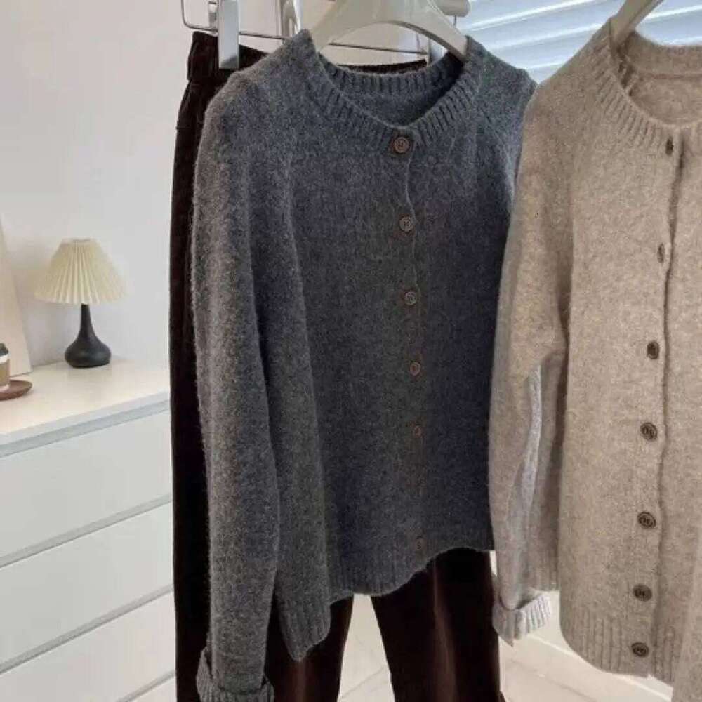 WinvyNee Women's Clothing Merino Wool Camel Cardigans O Neck Long Sleeve Sweaters Solid Outerwear Knitted Tops Autumn B1683005 Z260313