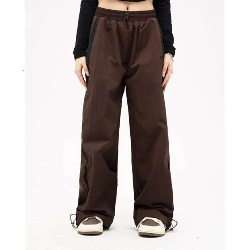 Long Retro Fashion Womens Extra Large Elastic Waist Pocket Y2K Wide Leg Pants Casual Street Bag Trousers Z260312