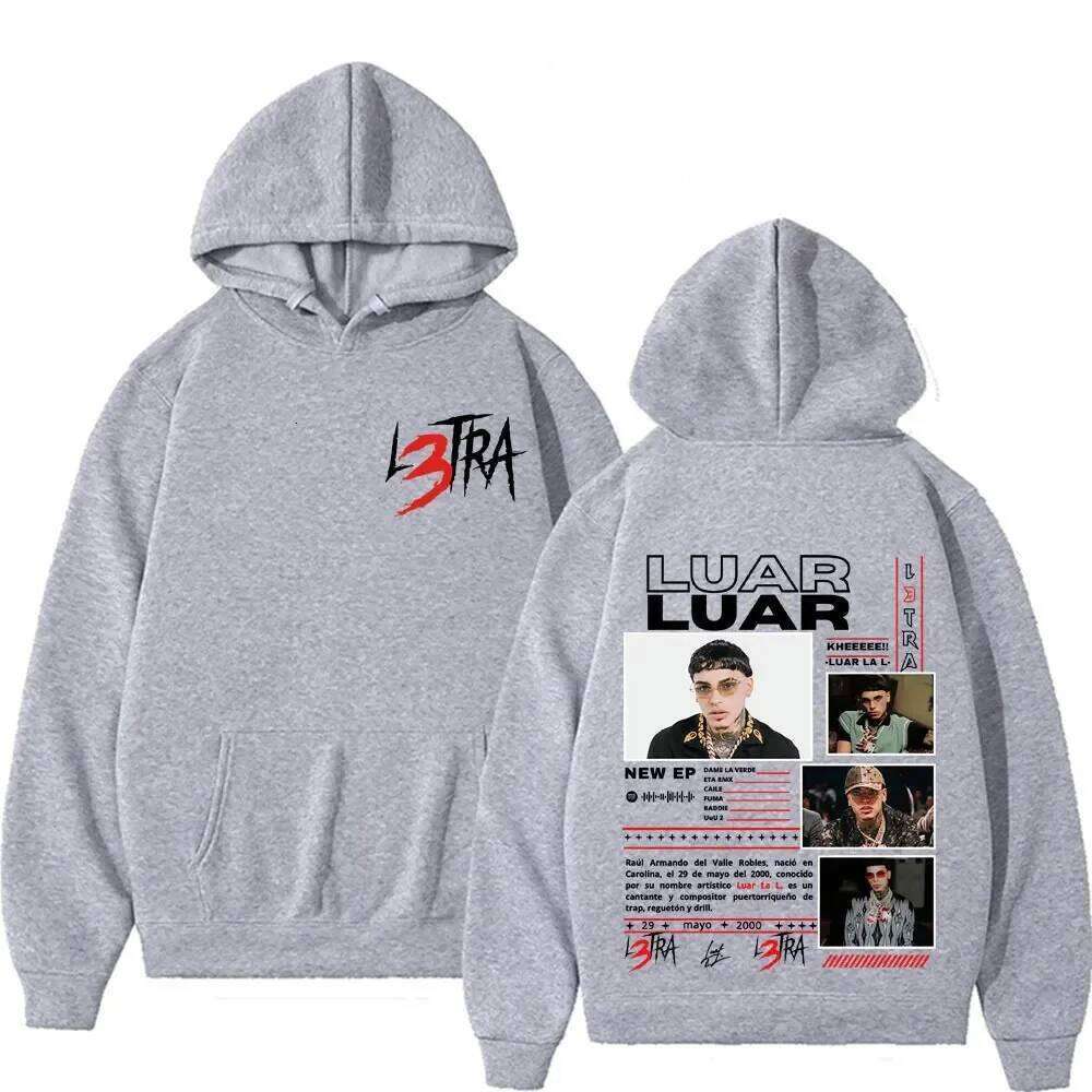 Rapper Luar La L L3TRA KHEEE Album Graphic Hoodies Oversized hot product sweatshirt Sports High-end Luxury Unisex high quality Z260314