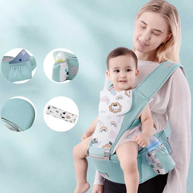 Newborn Ergonomic Baby Carrier Backpack Gray Infant Baby Hipseat Carrier Front Facing Ergonomic Kangaroo Baby Wrap Sling Travel X260313
