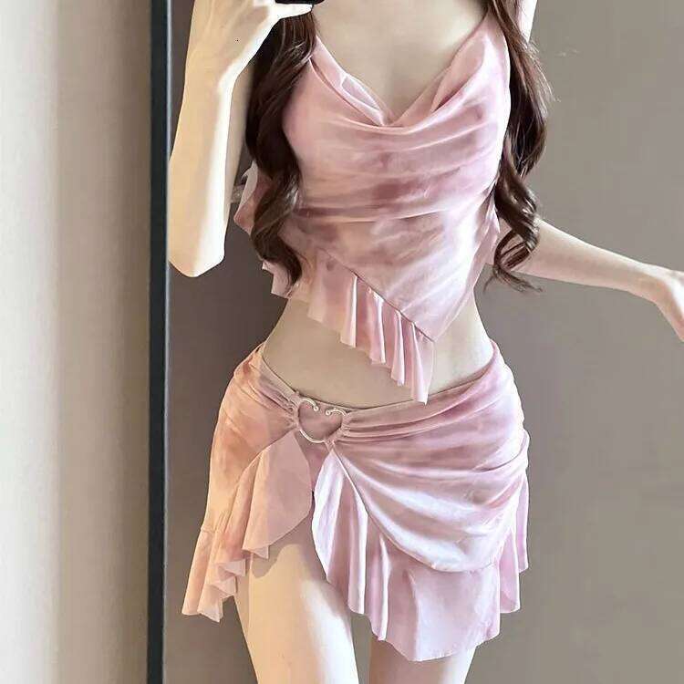 Bikini Swimsuit, Women's Three Piece Set, High-end Split, Flesh Covering, Conservative Beach Vacation, Hot Spring Swimsuit 26H0313