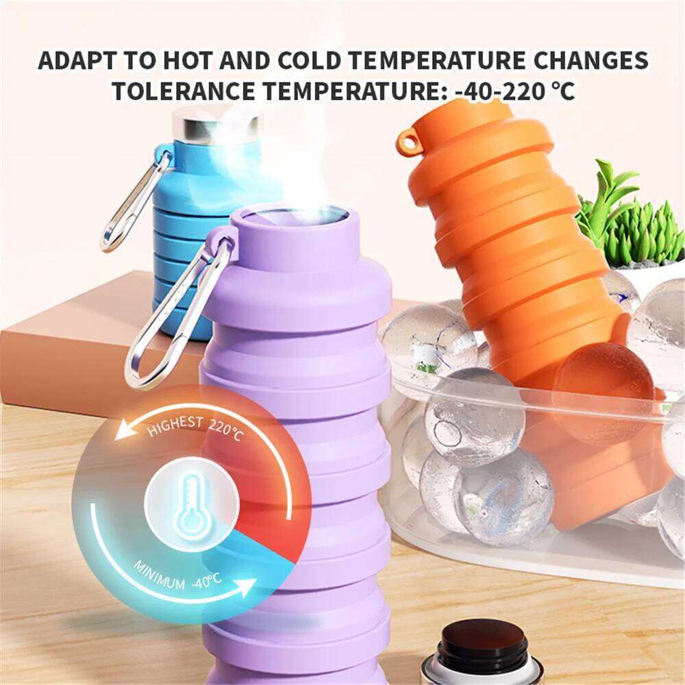Silicone Water Large Capacity Outdoor Travel Portable Sports Kettle High Temperature Food Grade Creative Folding Cup Z260314
