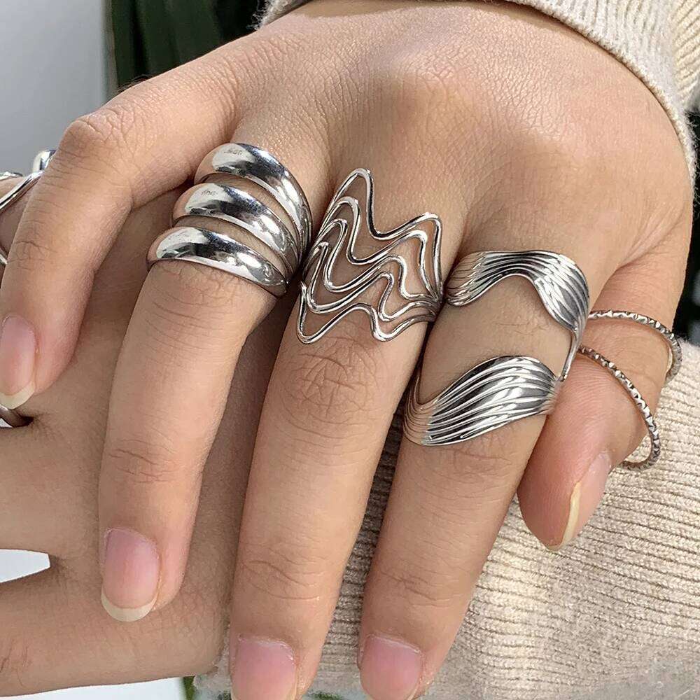 Personalized High-quality Stainless Steel Ring Creative Irregular Opening Rings Minimalist Design Women's Jewelry Trend Gifts H260312