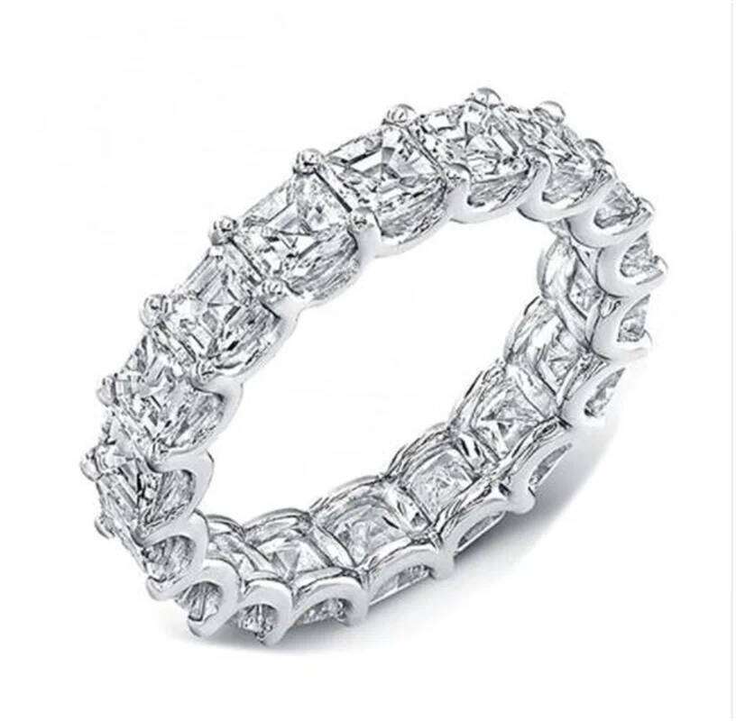 Fine Engagement Eternity Promise Ring AAAAA Zircon 925 Sterling Silver Statement Wedding Band Rings for women men Jewelry Gift H260312