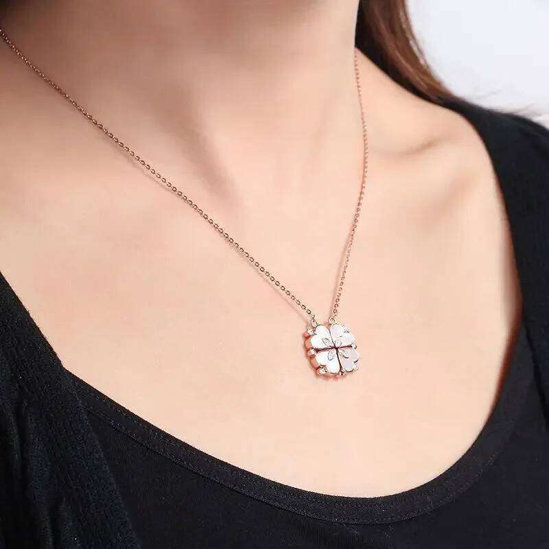 Stainless Steel Luck Cr Pendant Necklaces For Women Gold Color Chain Shell Necklace Jewelry Christmas Gift H260312