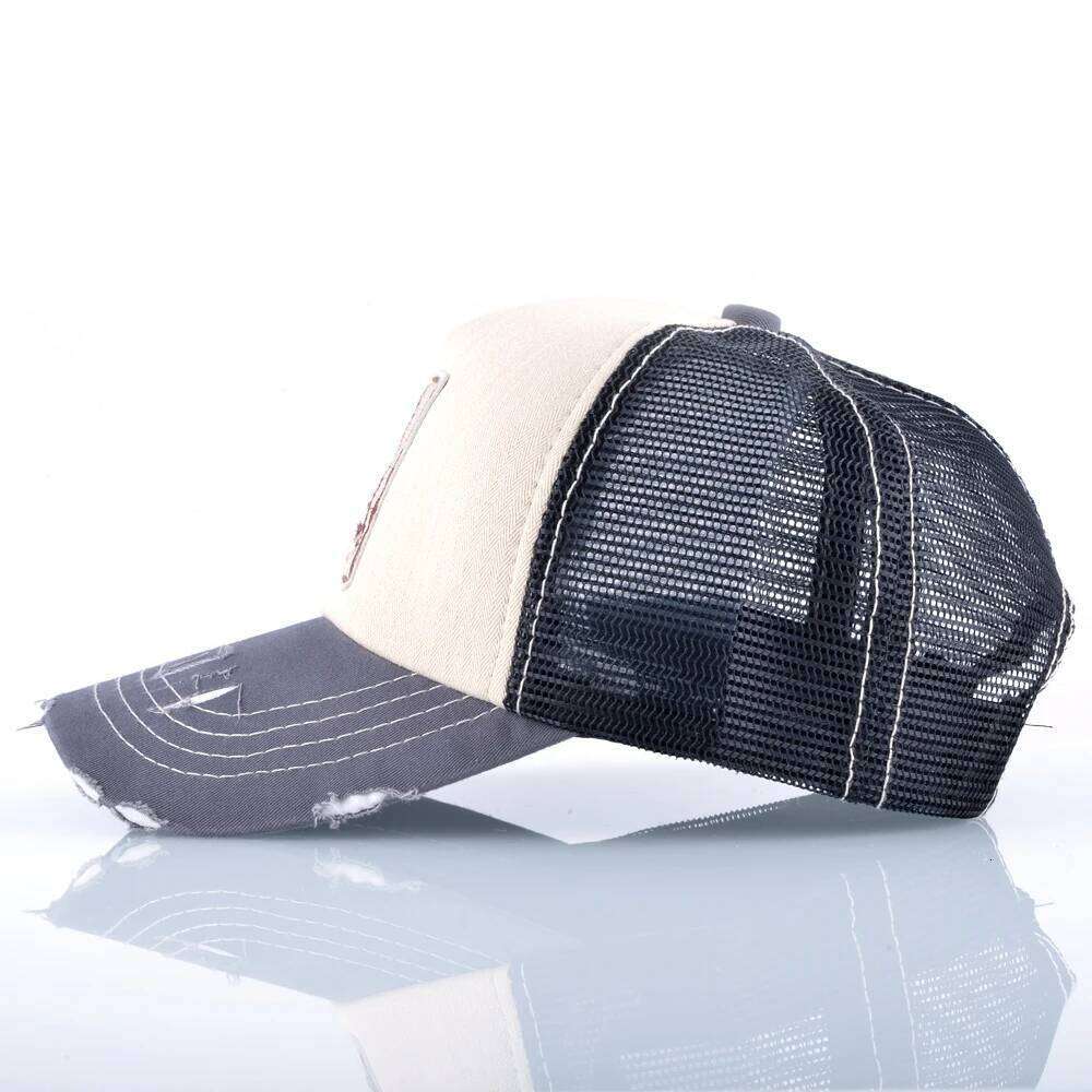 Fashion Unisex Patch Bones Wolf Embroidery Hip Hop Hats Breathable Mesh Baseball Caps Men Women Casquette Summer Trucker Gorras Z260314