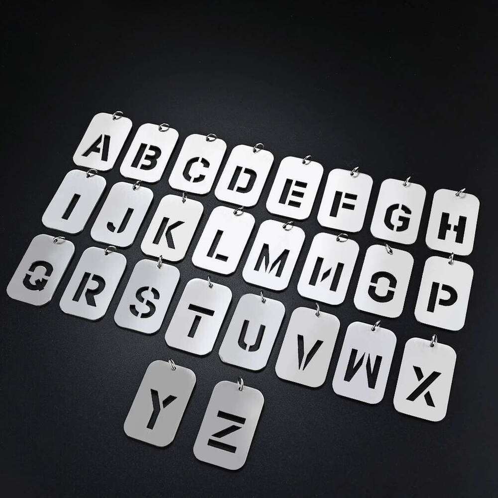 Hip Hop Rock Punk Gothic Style Stainless Steel A-Z 26 Initials Women's Men's Pendant Necklace for Best Friend Glamour Jewelry H260312